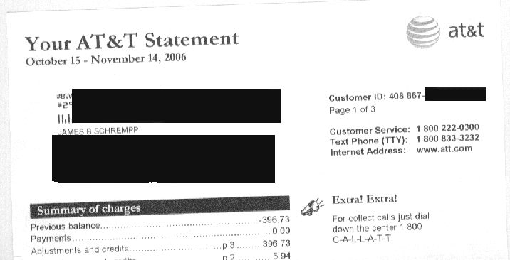 at&t long distance bill pay