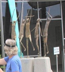 Five Dancers statue in Laguna Beach
