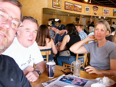people at table in Orchard Valley Roasting Company coffee shop