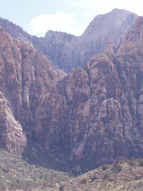 view of red rock, las vegas before PaintShopPro8 enhancement