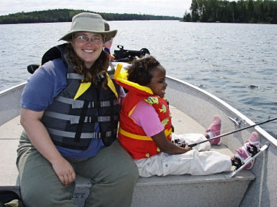 In the fishing boat